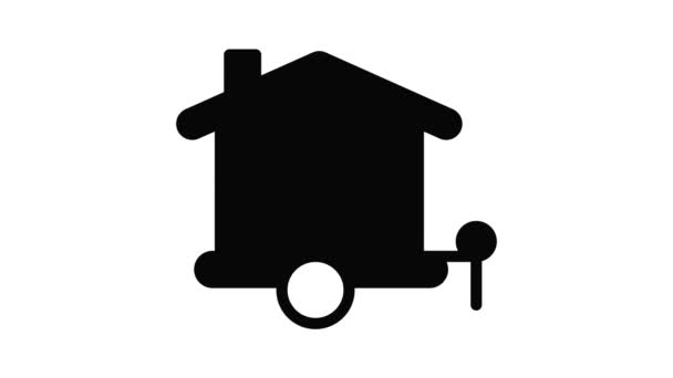 旅行拖车图标动画 — 图库视频影像