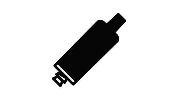 Electronic cigarette cartridge icon animation — Stock Video