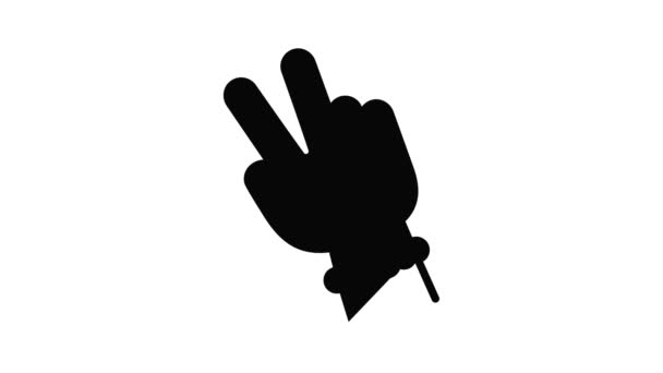 Reapper hand sign icon animation — стоковое видео