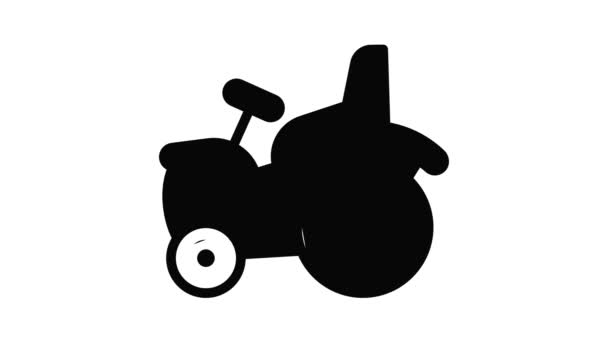 拖拉机图标动画 — 图库视频影像