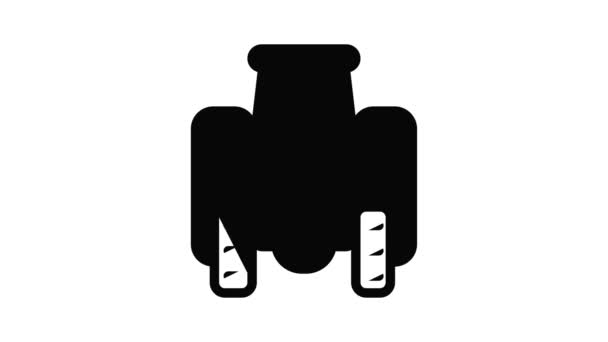 Industry tractor icon animation — Stock Video