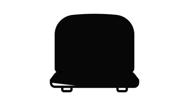 Animação de ícones de ferro waffle — Vídeo de Stock