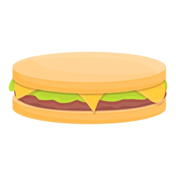 Sandviç ikonu, çizgi film tarzı — Stok Vektör
