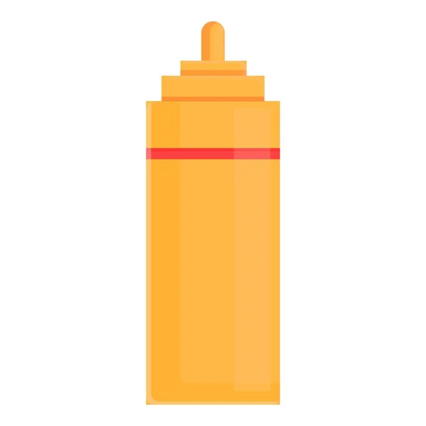 Mustárszósz palack ikon, rajzfilm stílus — Stock Vector