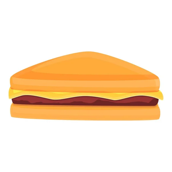 Icona del panino al formaggio, stile cartone animato — Vettoriale Stock