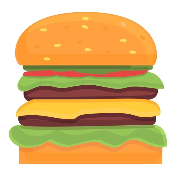 Icono de hamburguesa americana, estilo de dibujos animados — Vector de stock
