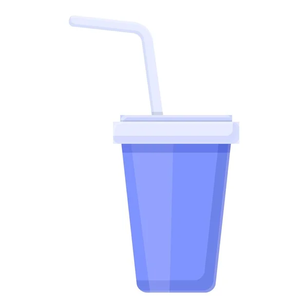 Icono de taza de soda, estilo de dibujos animados — Vector de stock