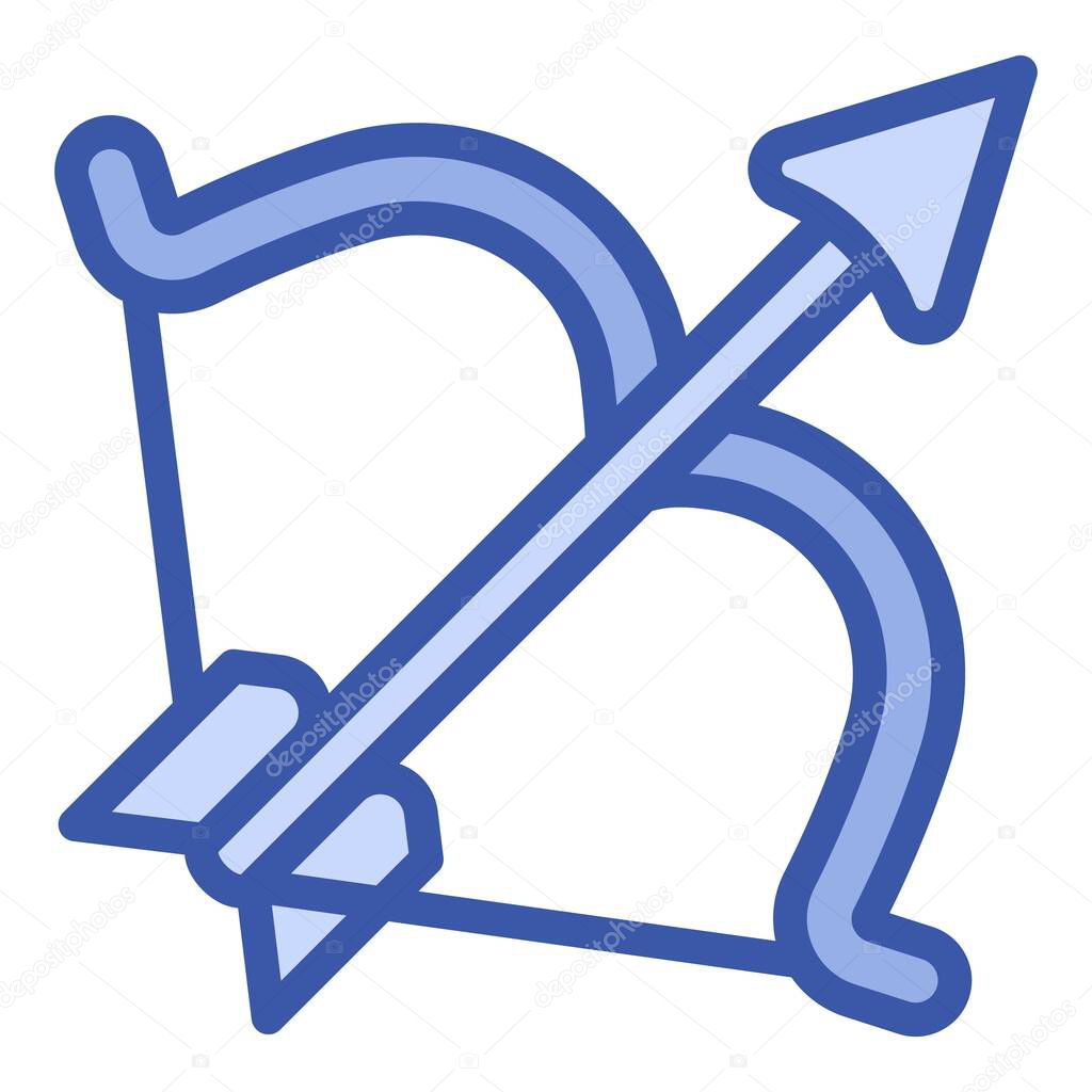 Archery bow icon, outline style