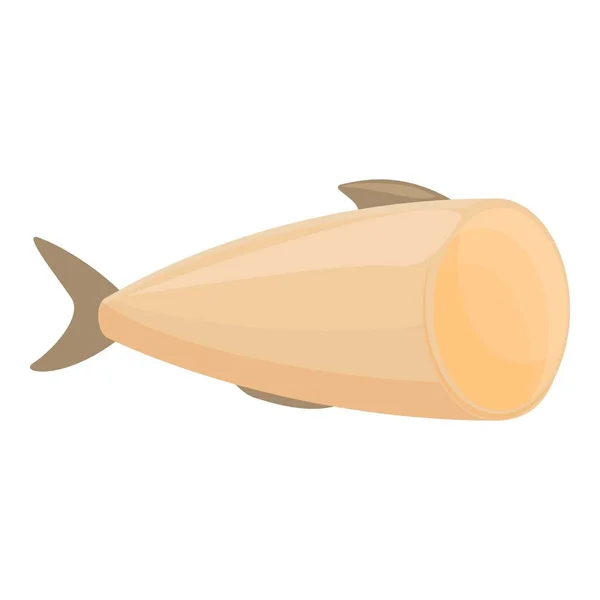 Icono de pescado de proteína, estilo de dibujos animados — Vector de stock