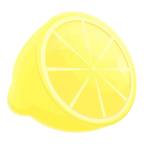 Icône nutritive de protéine de citron, style dessin animé — Image vectorielle