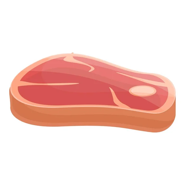 Ícone de bife de carne de proteína, estilo cartoon — Vetor de Stock