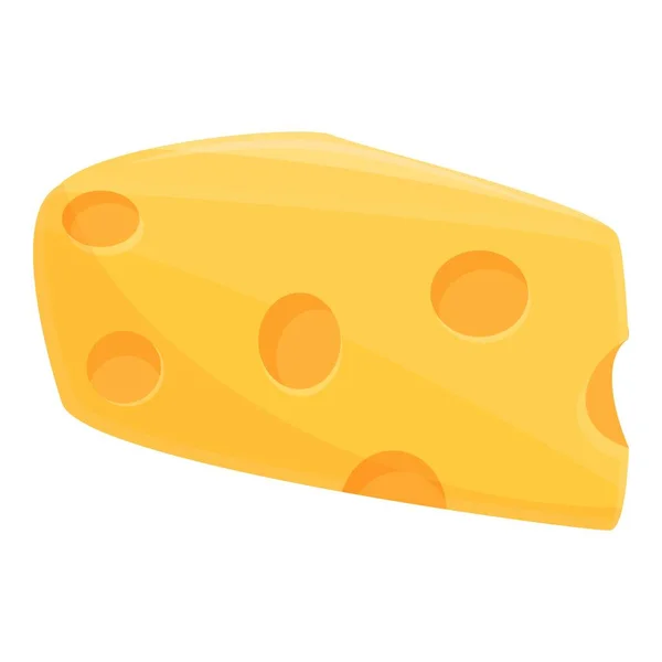 Icono de queso de proteína, estilo de dibujos animados — Vector de stock