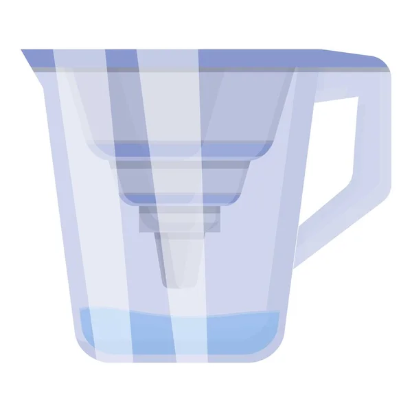 Icono de purificación de agua de jarra, estilo de dibujos animados — Vector de stock