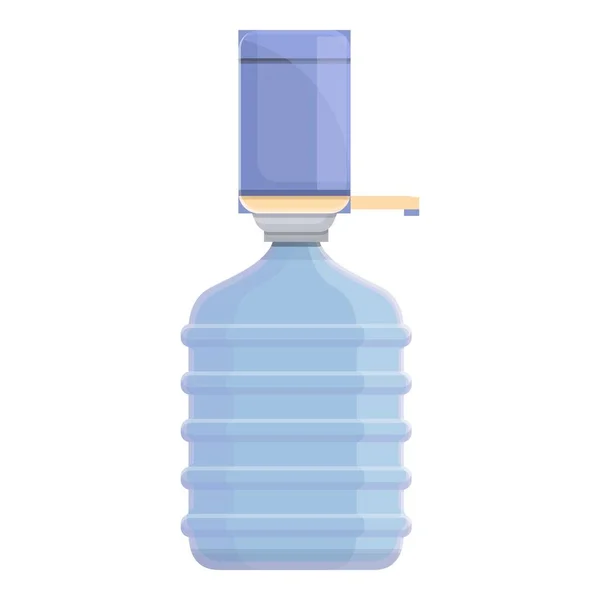 Icono de botella de agua de oficina, estilo de dibujos animados — Vector de stock