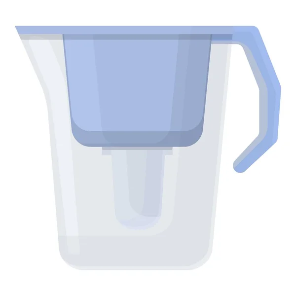 Ikona plastikowego dzbanka do oczyszczania wody, w stylu kreskówki — Wektor stockowy