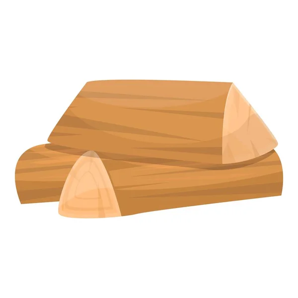 Hout kampvuur icoon, cartoon stijl — Stockvector