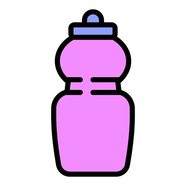 Bike water bottle icon, outline style — Stock Vector