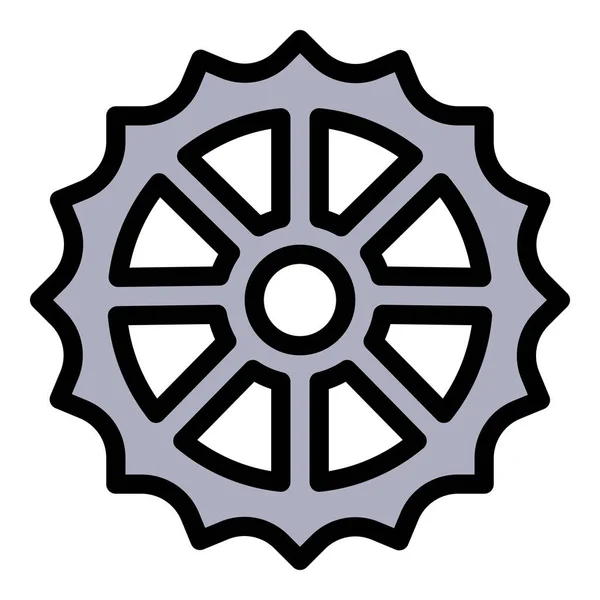 Cykel redskap stjärna ikon, kontur stil — Stock vektor