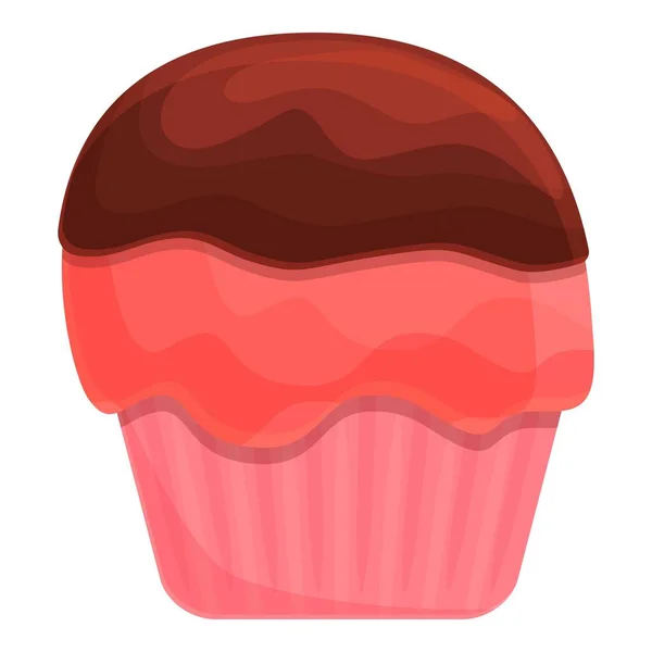 Icono de muffin helado, dibujos animados y estilo plano — Vector de stock
