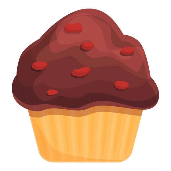 Cioccolato icona muffin, cartone animato e stile piatto — Vettoriale Stock