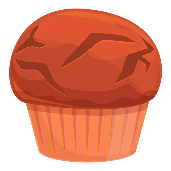 Icono de muffin esmalte, dibujos animados y estilo plano — Vector de stock