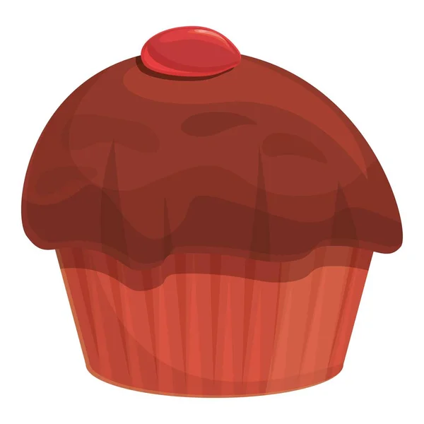 Biscuit muffin icône, dessin animé et style plat — Image vectorielle