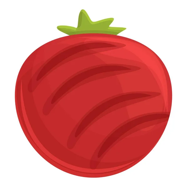 Ψητή ντομάτα εικονίδιο, κινούμενα σχέδια και επίπεδη στυλ — Διανυσματικό Αρχείο