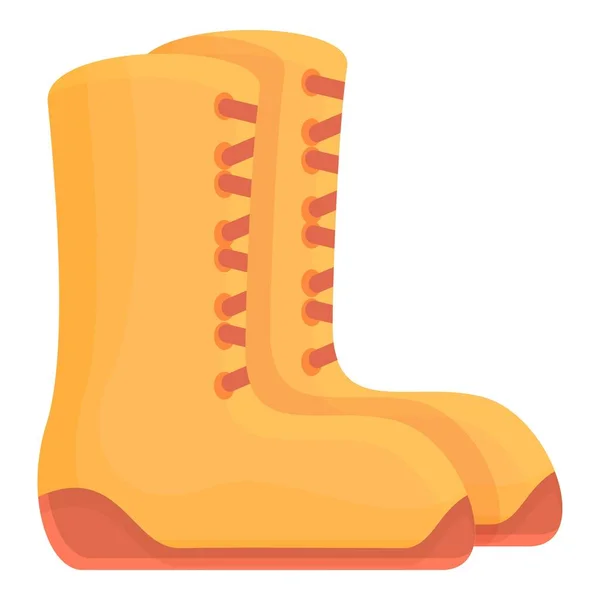 Icono de botas de safari, estilo de dibujos animados — Vector de stock