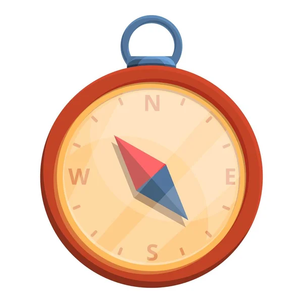 Safari kompas navigační ikona, kreslený styl — Stockový vektor