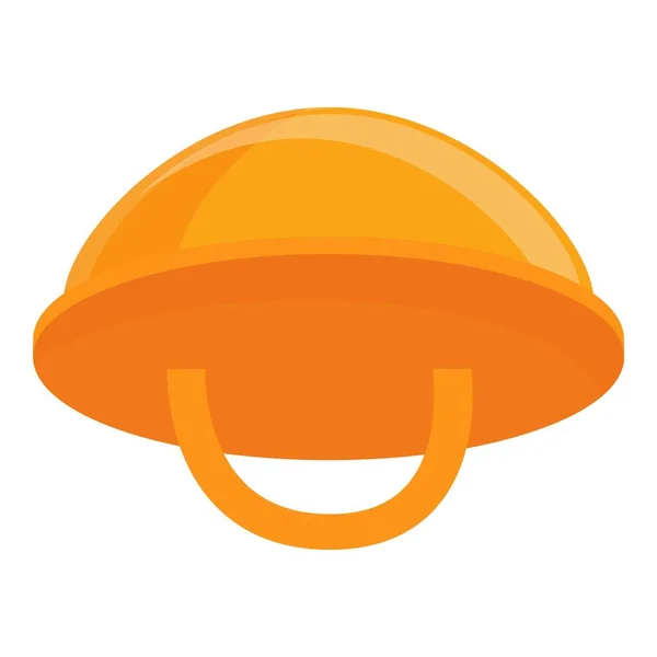 Reewing orange button icon, cartoon style — стоковый вектор