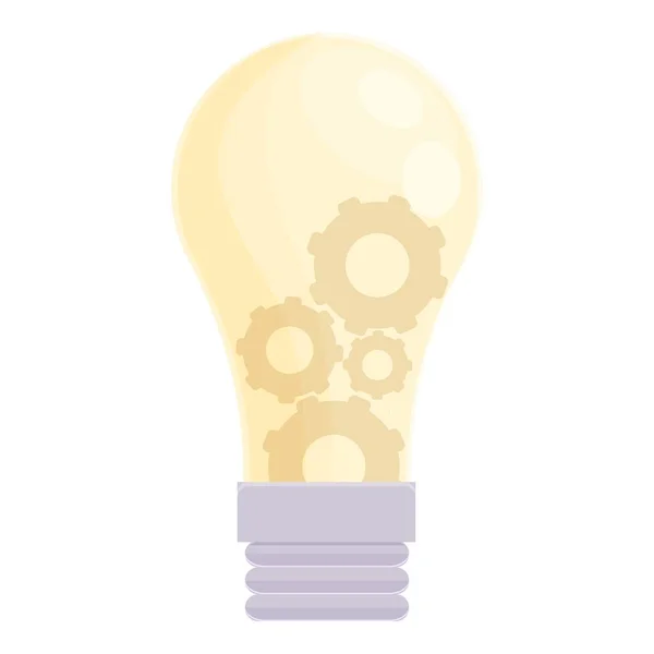 Icône du système d'ampoule intelligente, style dessin animé — Image vectorielle