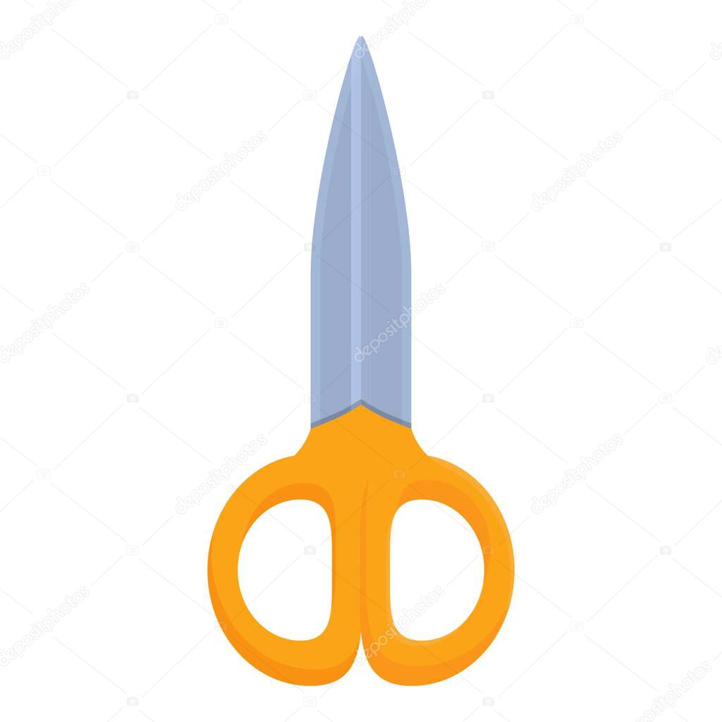 Haberdashery scissors icon, cartoon style