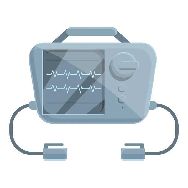 Herzschrittmacher Defibrillator-Symbol im Cartoon-Stil — Stockvektor