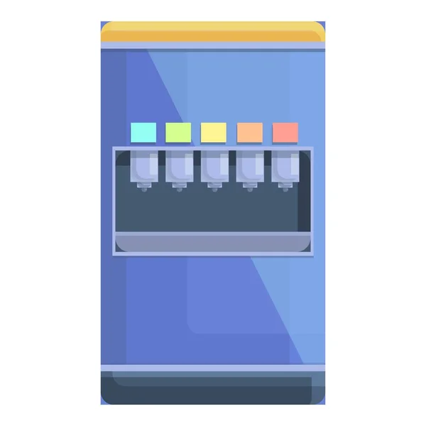 Icona della macchina della bevanda di colore, stile del fumetto — Vettoriale Stock