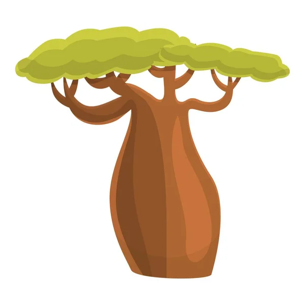 Safari baobab图标，卡通风格 — 图库矢量图片