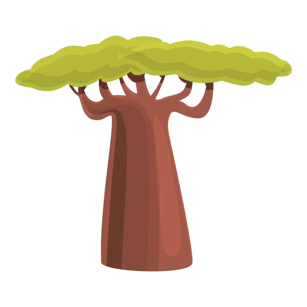 Naturaleza icono baobab, estilo de dibujos animados — Vector de stock