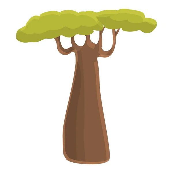 Icoana botanică baobab, stil desene animate — Vector de stoc