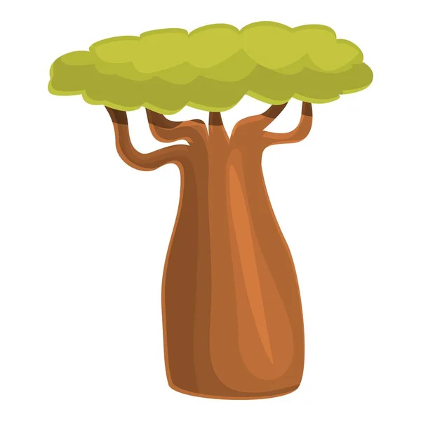 Vecchia icona baobab, stile cartone animato — Vettoriale Stock