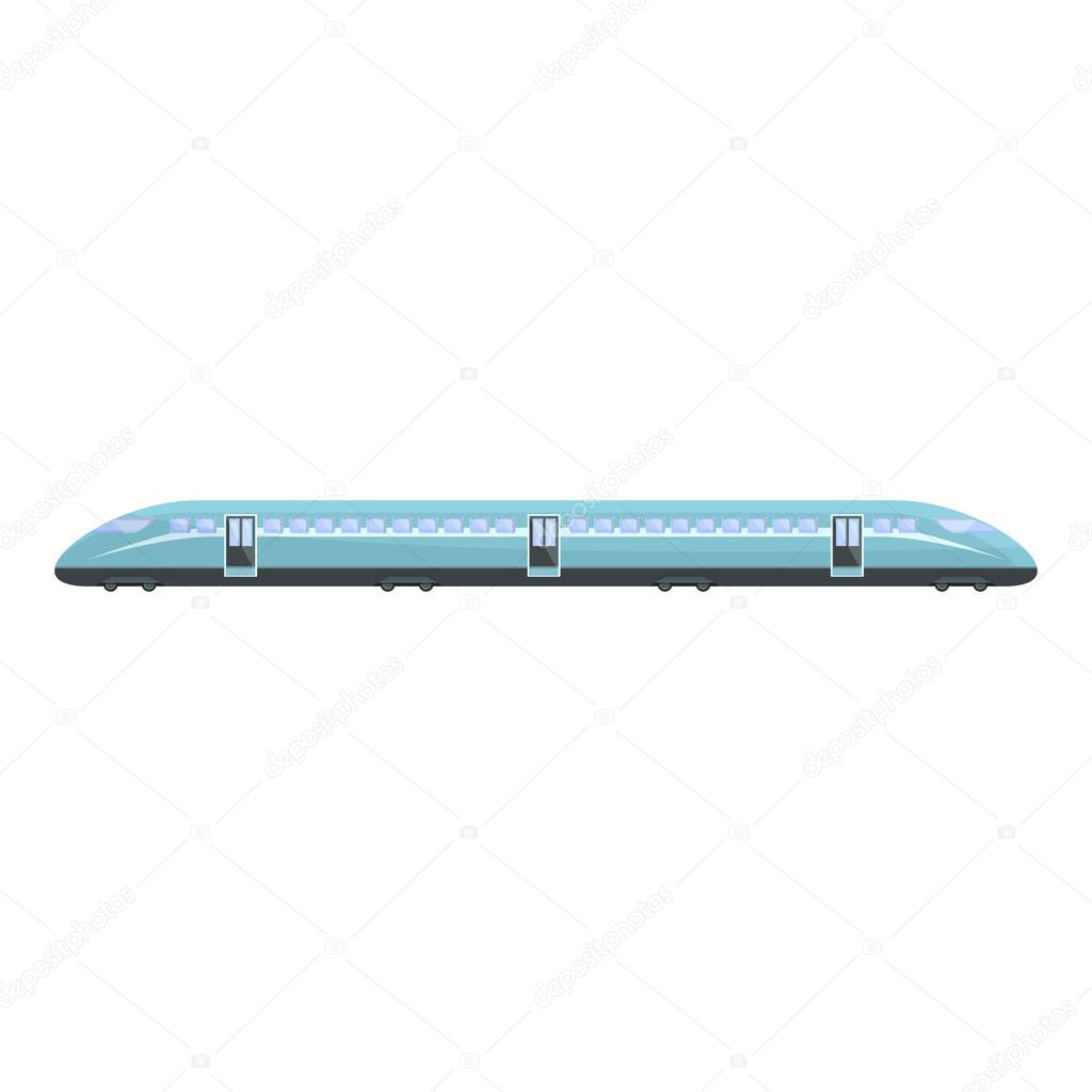 Modern bullet train icon, cartoon style