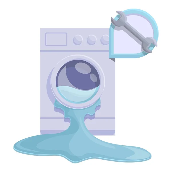 Wasmachine reparatie service icoon, cartoon stijl — Stockvector