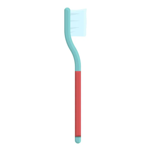 Dientes de cepillo de dientes blanqueamiento icono, estilo de dibujos animados — Vector de stock