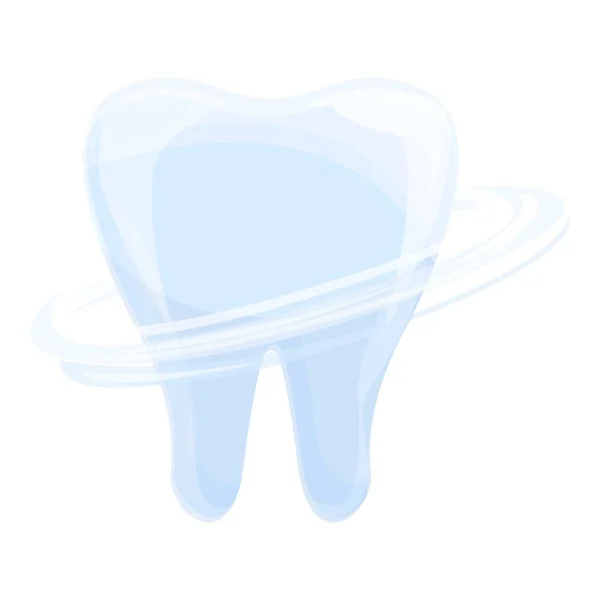 Икона белых зубов, карикатурный стиль — стоковый вектор