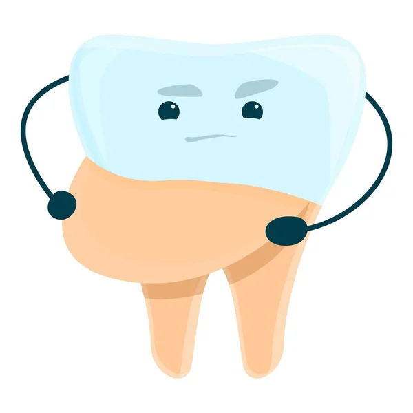 Dientes blanqueamiento icono dental, estilo de dibujos animados — Vector de stock