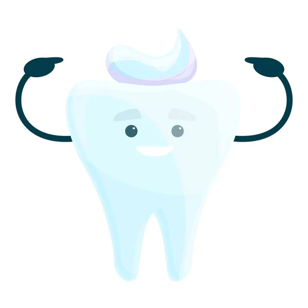 Teeth whitening toothpaste icon, cartoon style — Stock Vector