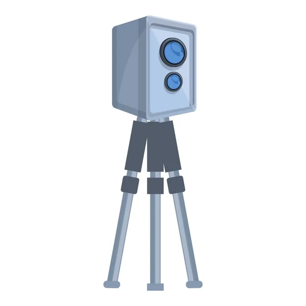 Ícone de equipamento de radar de velocidade, estilo dos desenhos animados — Vetor de Stock