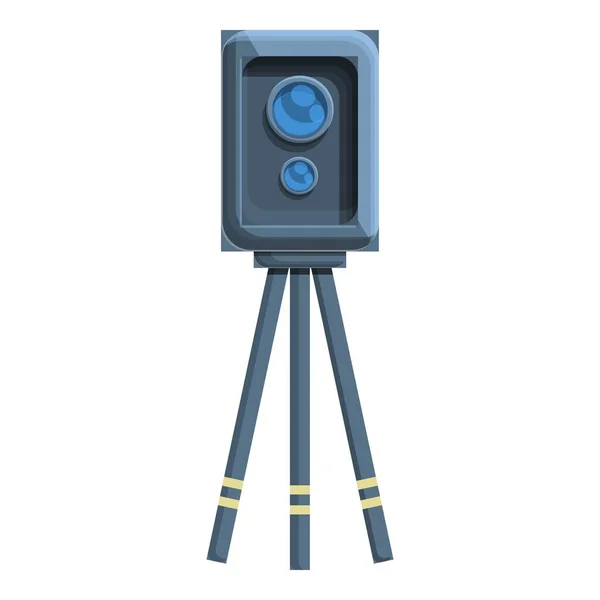 Icône de trépied radar de vitesse, style dessin animé — Image vectorielle
