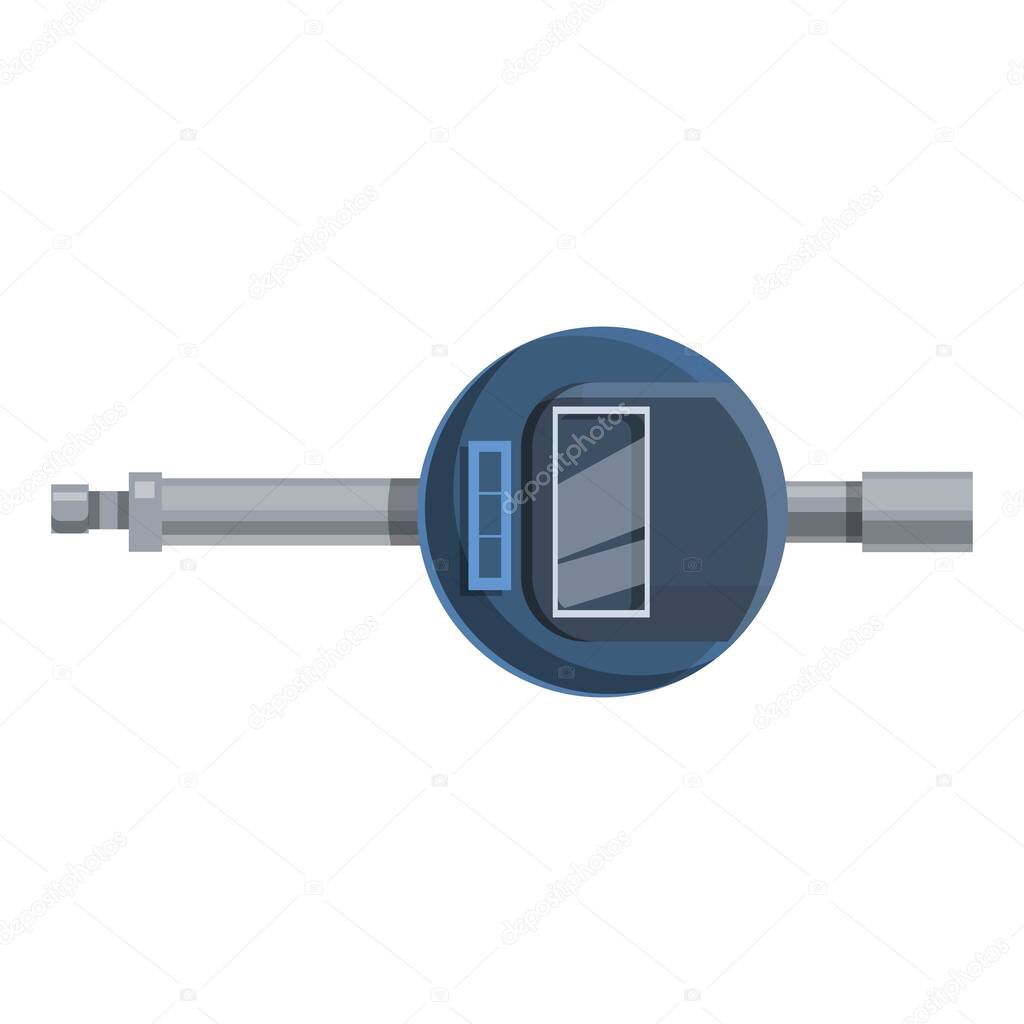 Digital micrometer construction icon, cartoon style