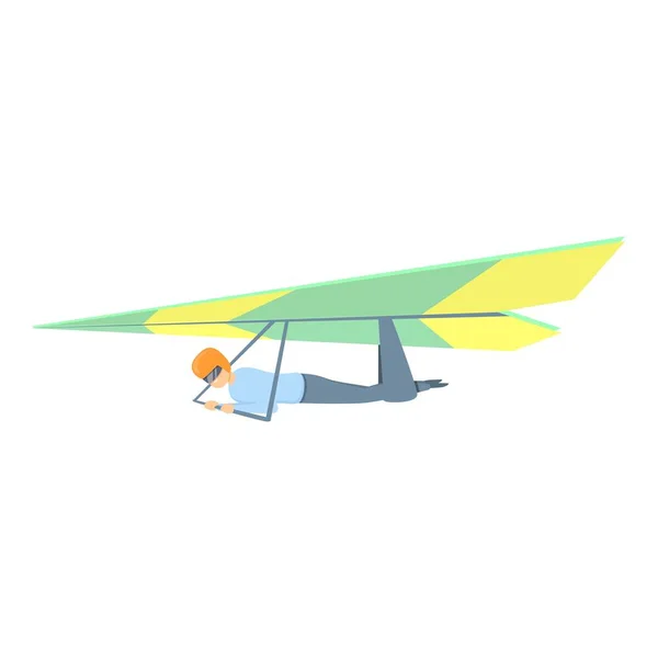 Motor asa delta ícone, estilo dos desenhos animados — Vetor de Stock