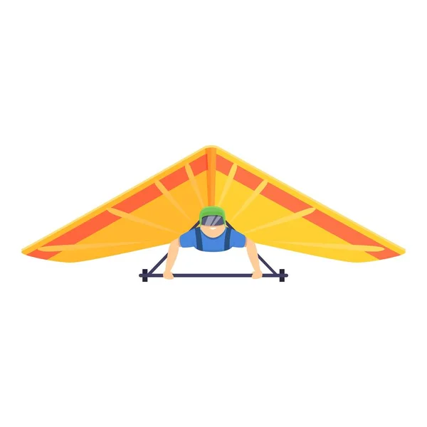Pazzo deltaplano icona, stile cartone animato — Vettoriale Stock