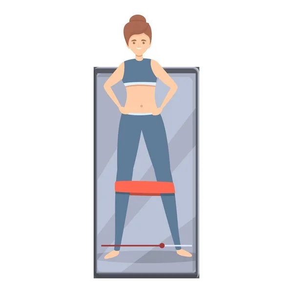 Video fitness icono del blog, estilo de dibujos animados — Vector de stock